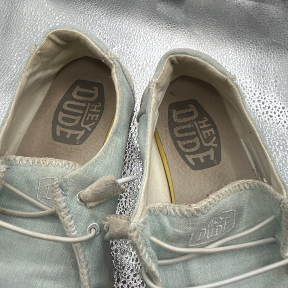 HEYDUDE Wendy Boho Stitch Sky Blue Women's Size 7 Slip-On Casual Shoes‎ - Picture 6 of 16